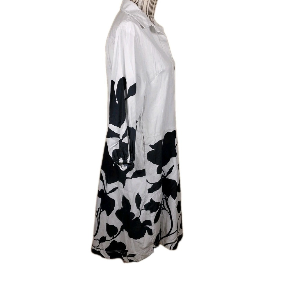 Anthropologie J.Faulkner Maeve Black  White Shirt Dress Oversize XS Artistic - Picture 7 of 15